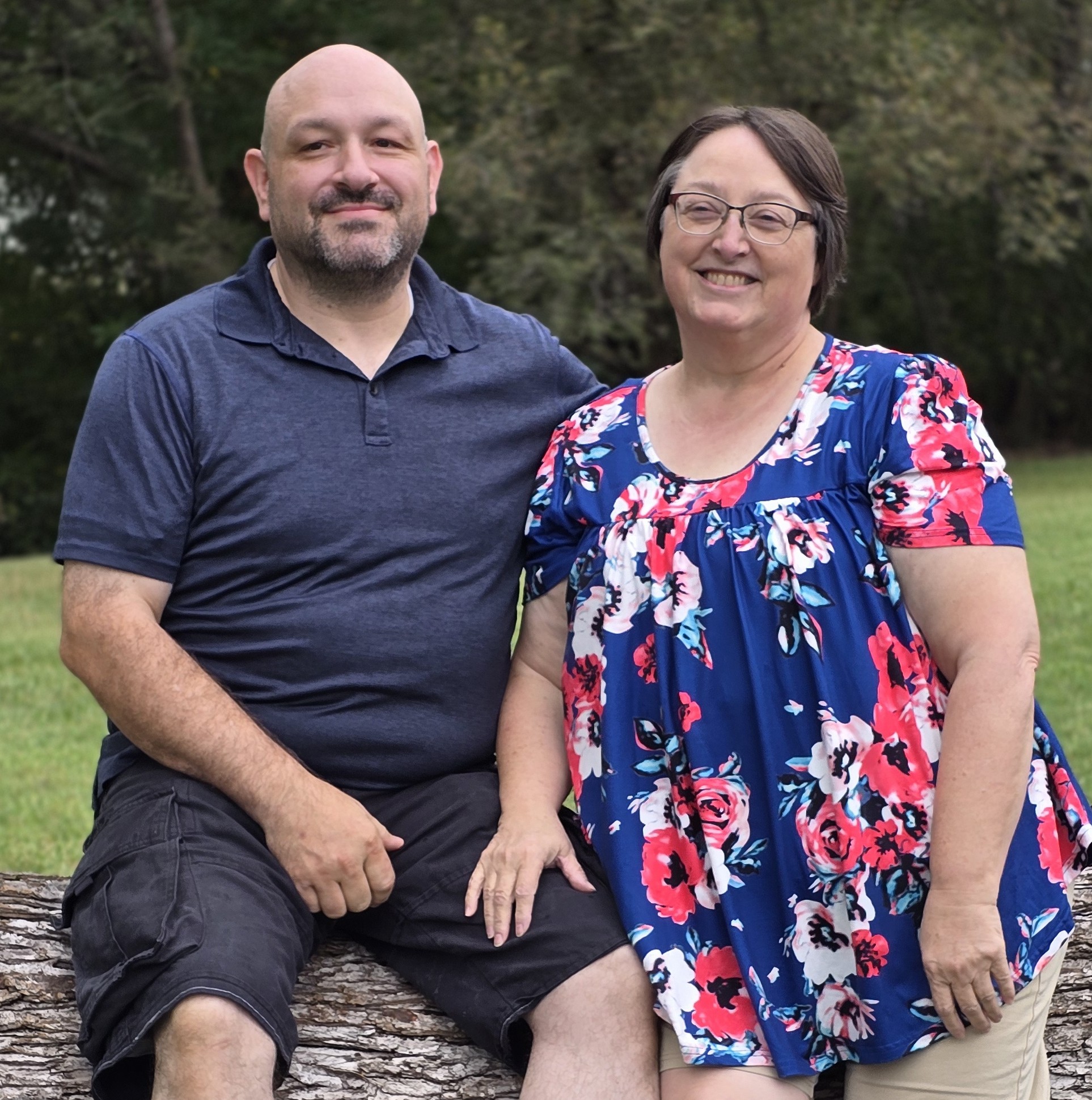 Josh and Annette serving together